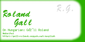 roland gall business card